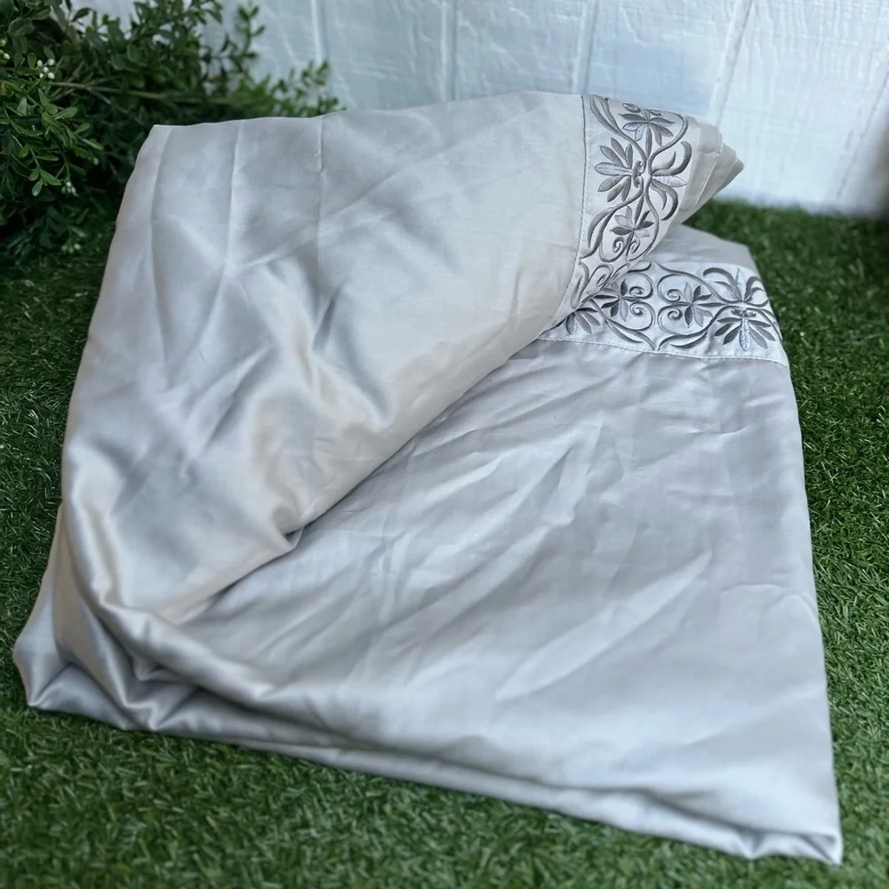 PURE PARIMA Certified Egyptian Cotton Ariane Duvet Cover grey size KING $295 NEW